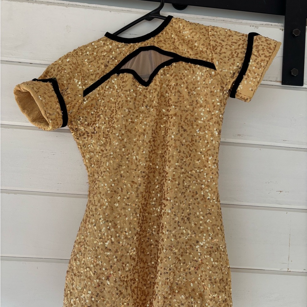 ART STONE Gold Sequin Kids unitard
